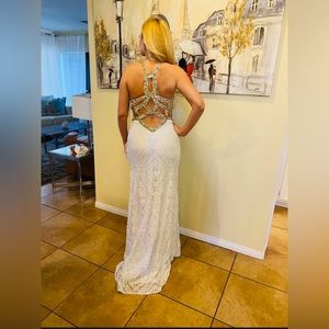 Prom wedding special occasion white dress